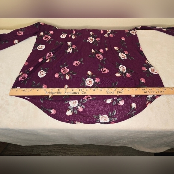 NWOT fun2fun High/Low Pleated 3/4 Length Sleeve Top Size XS - Picture 4 of 11